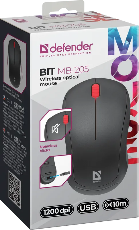 Defender - Bezdrátová optická myš Bit MB-205