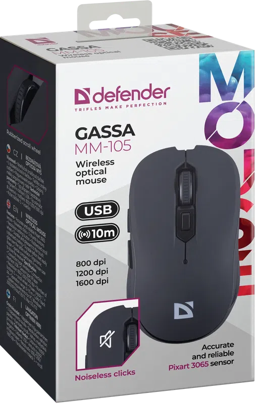 Defender - Bezdrátová optická myš Gassa MM-105
