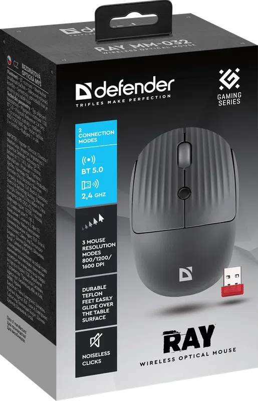 Defender - Bezdrátová optická myš Ray MM-032