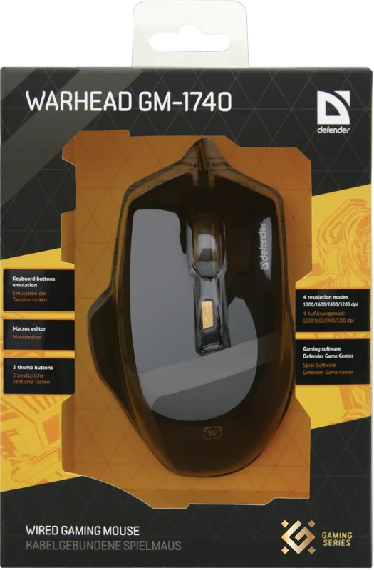 Defender - Kabelová herní myš Warhead GM-1740