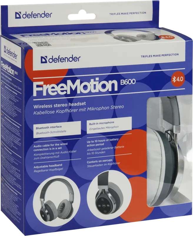 Defender - Bezdrátová stereo sluchátka FreeMotion B600
