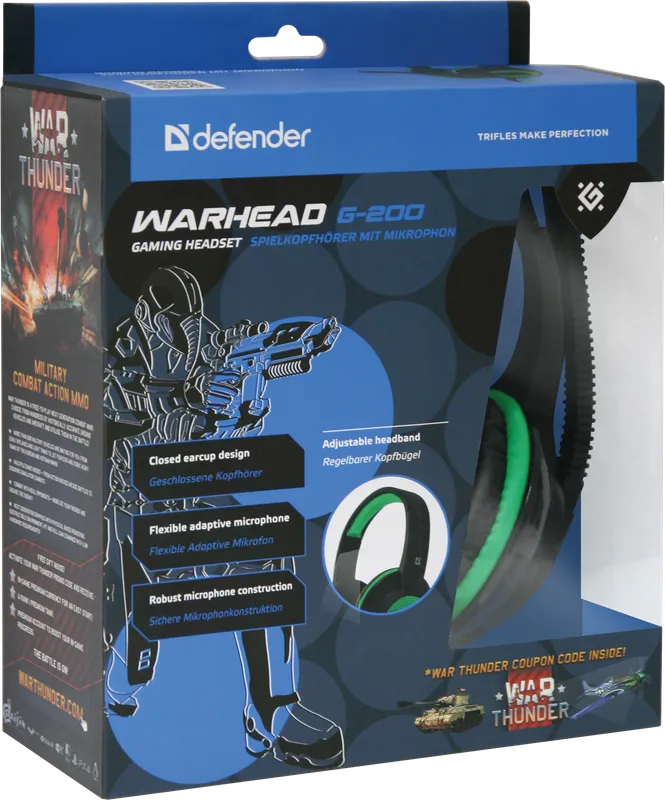 Defender - Herní sluchátka Warhead G-200