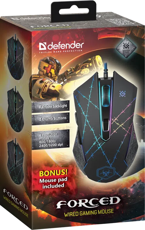 Defender - Kabelová herní myš Forced GM-020L