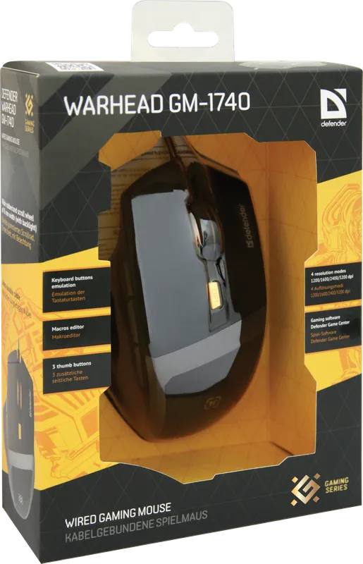 Defender - Kabelová herní myš Warhead GM-1740