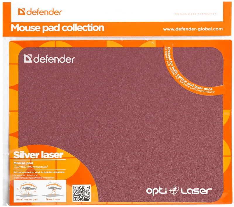 Defender - Podložka pod myš Silver opti-laser