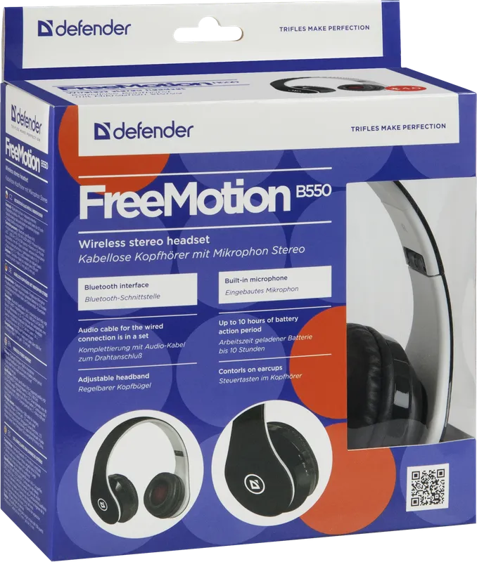 Defender - Bezdrátová stereo sluchátka FreeMotion B550