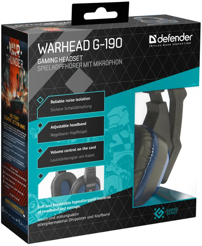 Defender - Herní sluchátka Warhead G-190