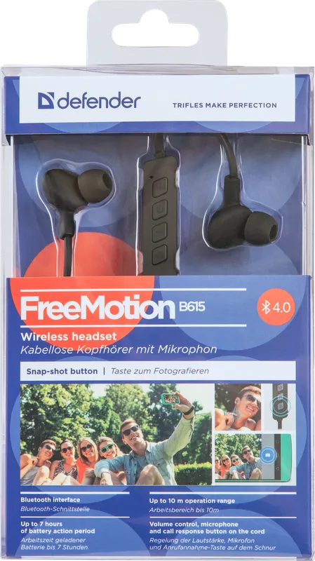 Defender - Bezdrátová stereo sluchátka FreeMotion B615