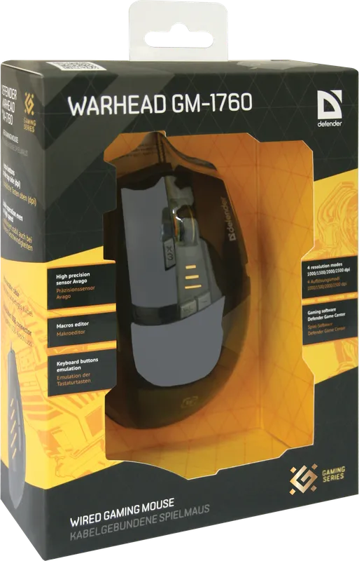 Defender - Kabelová herní myš Warhead GM-1760
