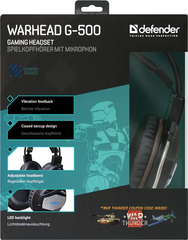 Defender - Herní sluchátka Warhead G-500