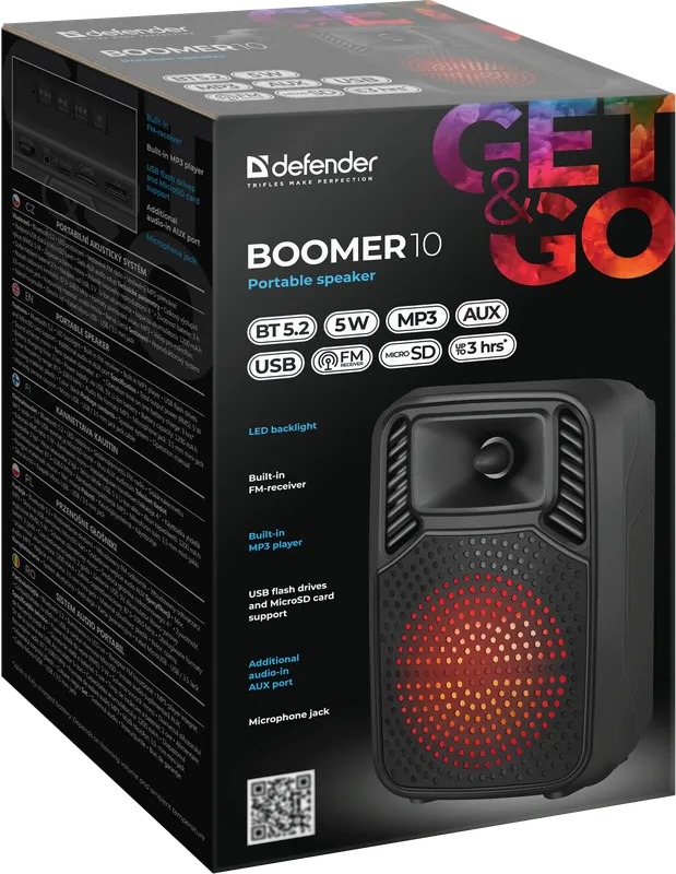 Defender - Přenosný reproduktor Boomer 10