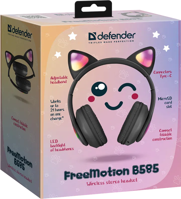 Defender - Bezdrátová stereo sluchátka FreeMotion B585
