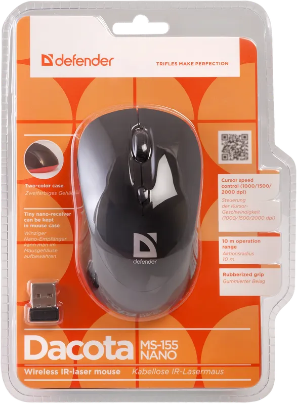 Defender - Bezdrátová IR-laserová myš Dacota MS-155