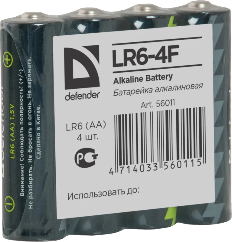 Defender - Alkalická baterie LR6-4F