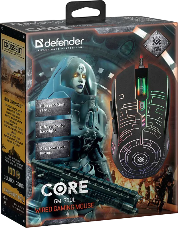Defender - Kabelová herní myš Core GM-330L