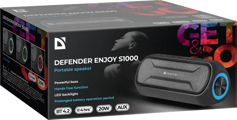 Defender - Přenosný reproduktor Enjoy S1000