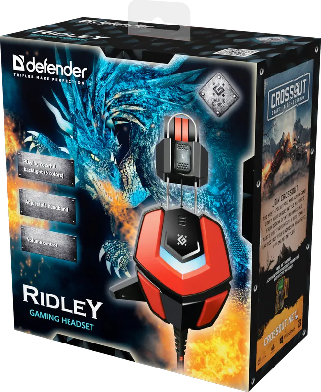 Defender - Herní sluchátka Ridley