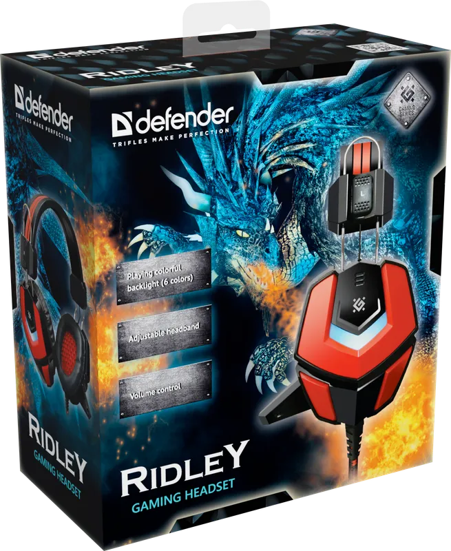 Defender - Herní sluchátka Ridley