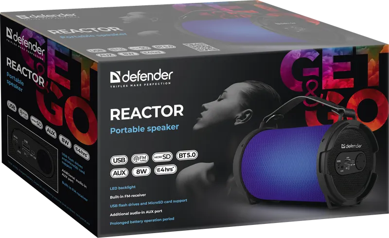 Defender - Přenosný reproduktor Reactor