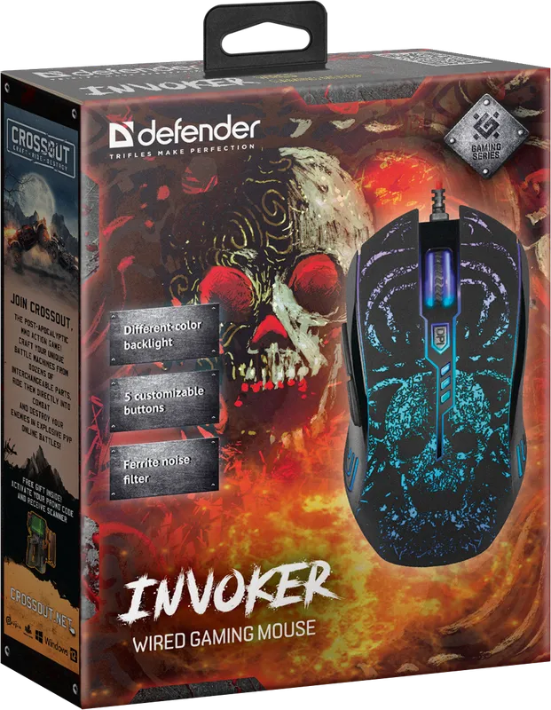 Defender - Kabelová herní myš InvokerGM-947