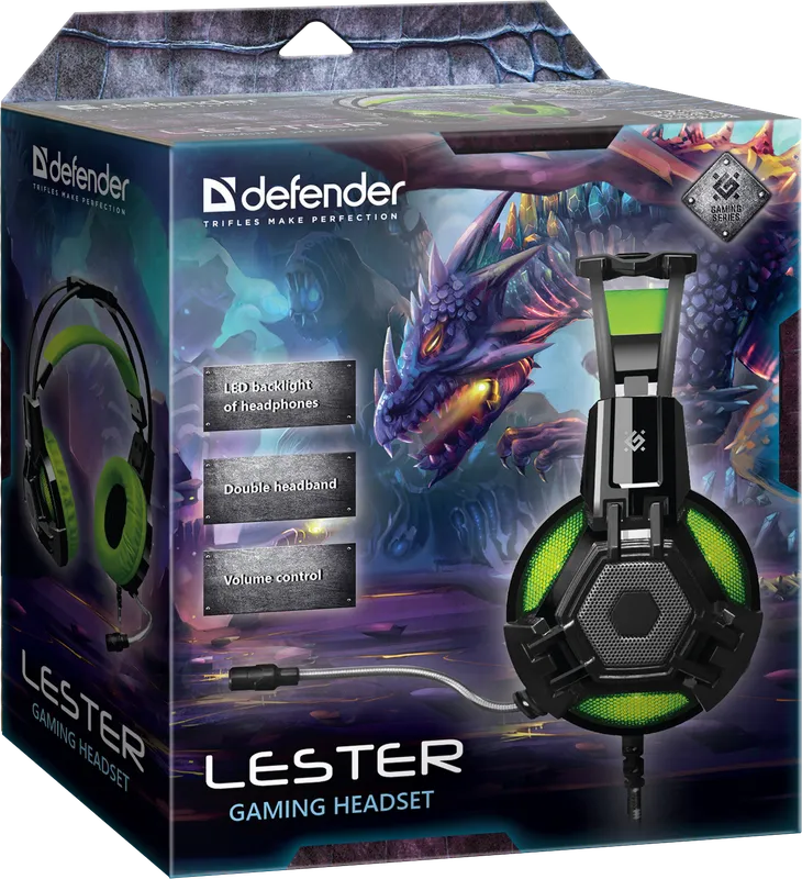 Defender - Herní sluchátka Lester