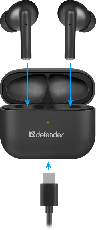 Defender - Bezdrátová stereo sluchátka Twins 907