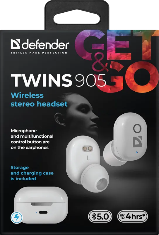 Defender - Bezdrátová stereo sluchátka Twins 905