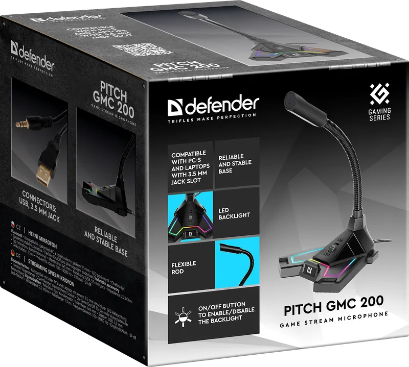 Defender - Herní stream mikrofon Pitch GMC 200