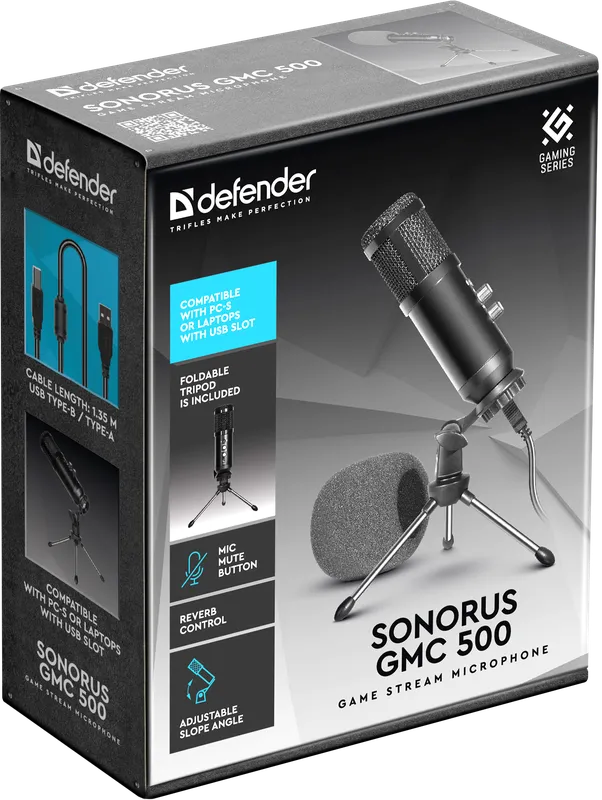 Defender - Herní stream mikrofon Sonorus GMC 500