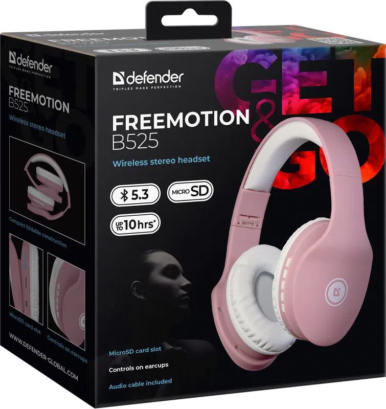 Defender - Bezdrátová stereo sluchátka FreeMotion B525