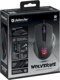 Defender - Kabelová herní myš Wolverine GM-700L