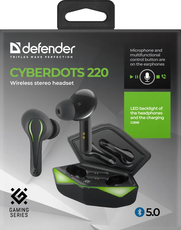 Defender - Bezdrátová stereo sluchátka CyberDots 220