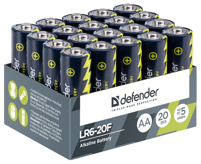 Defender - Alkalická baterie LR6-20F