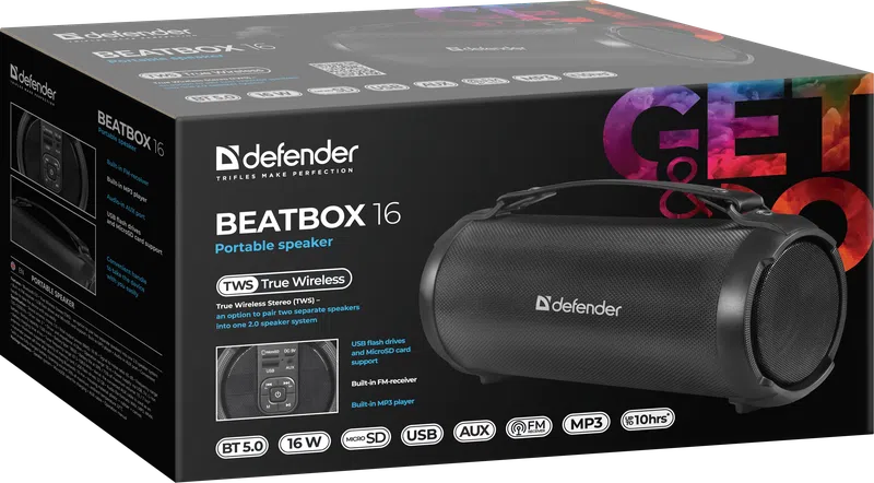 Defender - Přenosný reproduktor Beatbox 16