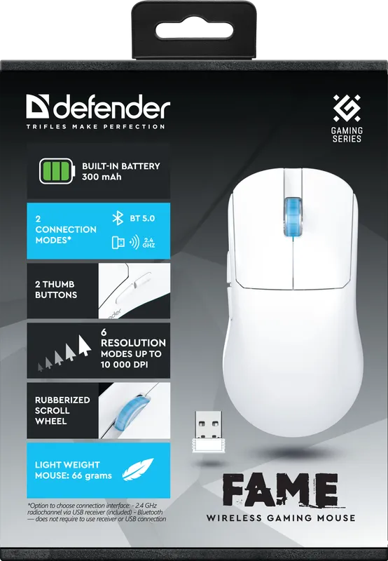 Defender - Bezdrátová herní myš Fame GM-516
