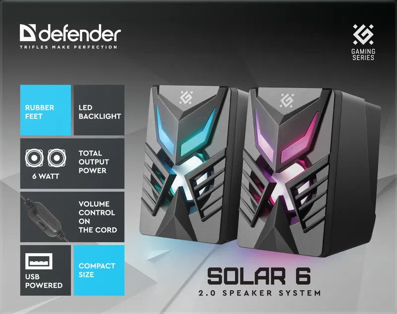 Defender - Systém reproduktorů 2.0 Solar 6
