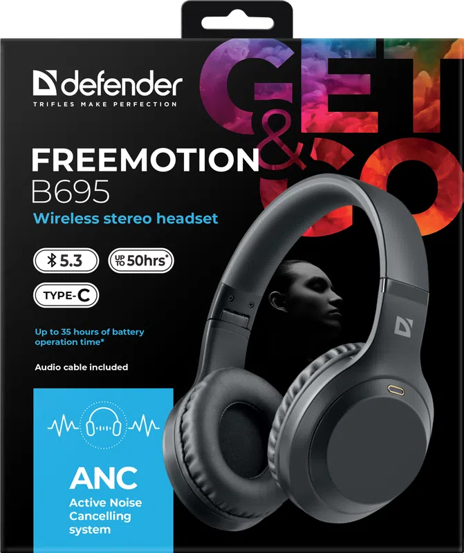 Defender - Bezdrátová stereo sluchátka FreeMotion B695