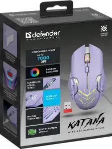 Defender - Bezdrátová herní myš Katana GM-511