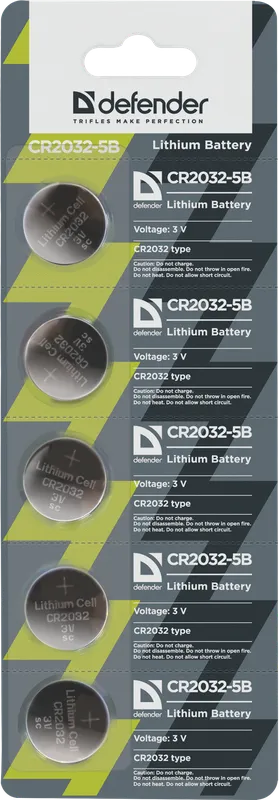 Defender - Lithiová baterie CR2032-5B