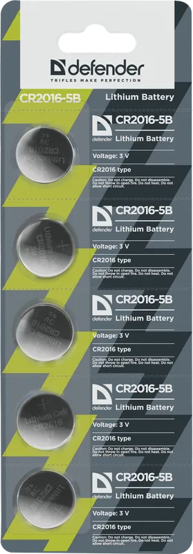 Defender - Lithiová baterie CR2016-5B