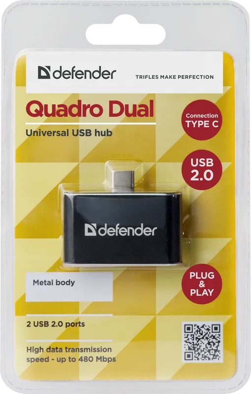 Defender - Univerzální USB hub Quadro Dual