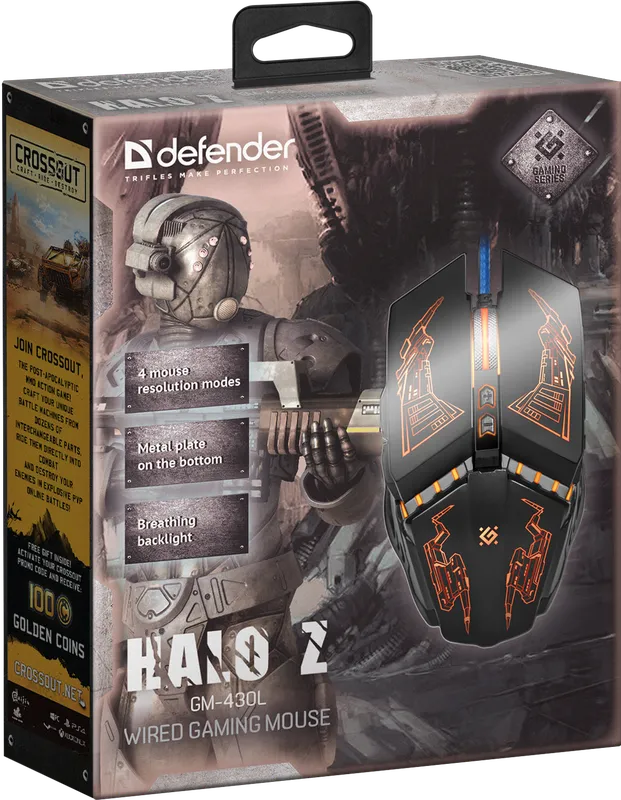Defender - Kabelová herní myš Halo Z GM-430L