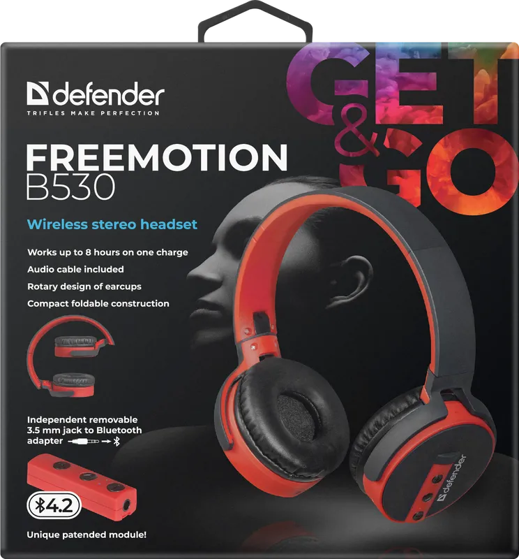 Defender - Bezdrátová stereo sluchátka FreeMotion B530