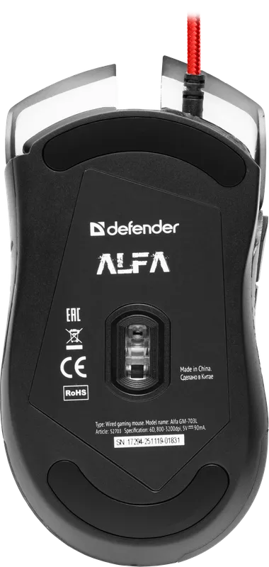 Defender - Kabelová herní myš Alfa GM-703L