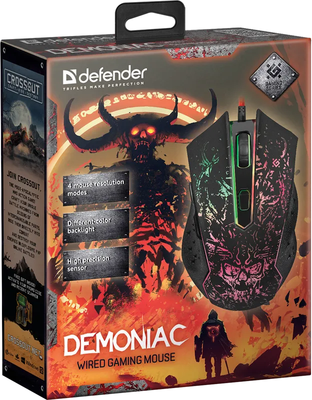 Defender - Kabelová herní myš Demoniac GM-540L