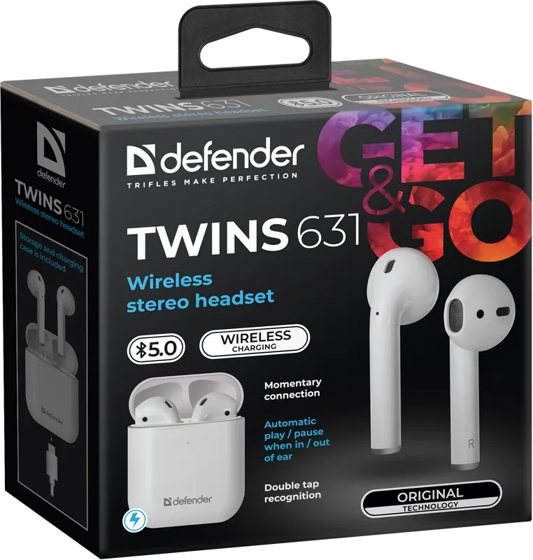 Defender - Bezdrátová stereo sluchátka Twins 631
