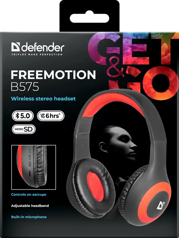 Defender - Bezdrátová stereo sluchátka FreeMotion B575