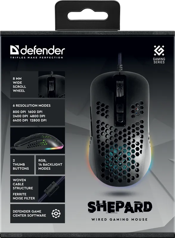 Defender - Kabelová herní myš Shepard GM-620L