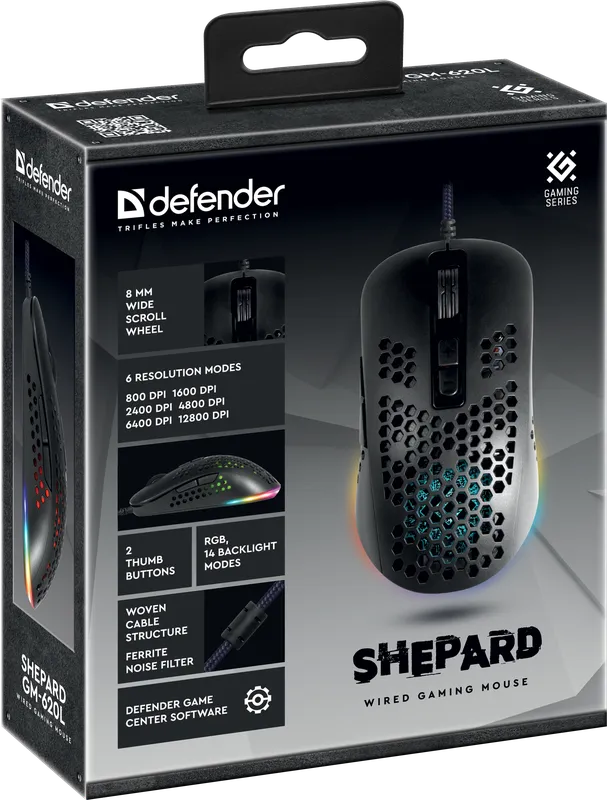 Defender - Kabelová herní myš Shepard GM-620L