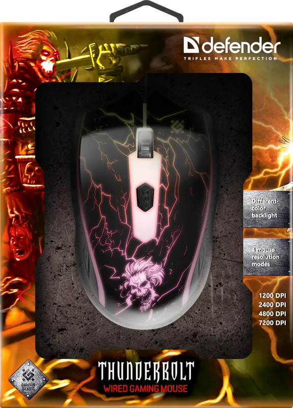 Defender - Kabelová herní myš Thunderbolt GM-925